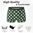 thumbnail image 2 of Men's Boxer Briefs, Cartoon Cute Hamster Green Soft Comfy Mens Underwear Boxer Briefs Breathable With Widen Waist, 2 of 7