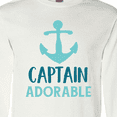 thumbnail image 4 of Inktastic Captain Adorable, Boat Anchor, Nautical - Blue Long Sleeve T-Shirt, 4 of 5