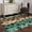 Teal, variant on Area Rug for Living Room, Teal Green Brown Non-Slip Indoor Large Carpet for Bedroom/Dining Room, Farmhouse Dog Paw Vintage Washable Low-Profile Rectangle Floor Mat Runner Rugs - 3 x 5 Ft