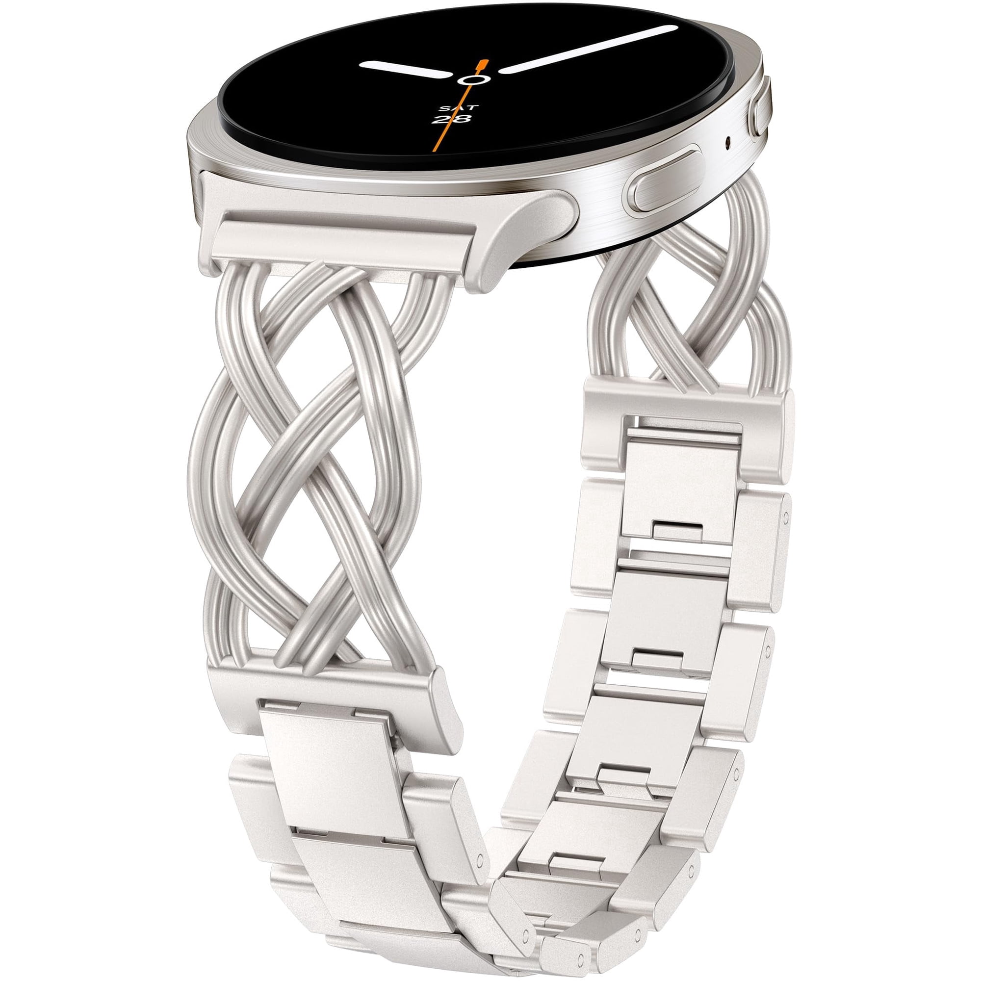 Wearlizer Celtic Bracelet Band Compatible with Samsung Galaxy Watch 9/8 40mm 44mm & Watch 8 Classic 46mm Women, Dressy Stainless Steel Jewelry Link Strap, Elegant Metal Watch Band