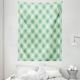thumbnail image 1 of Mint Tapestry, Old Fashion Striped Pattern with Geometrical Details Checkered Simple Tile, Wall Hanging for Bedroom Living Room Dorm Decor, 60W X 80L Inches, Mint Green Pale Green, by Ambesonne, 1 of 2