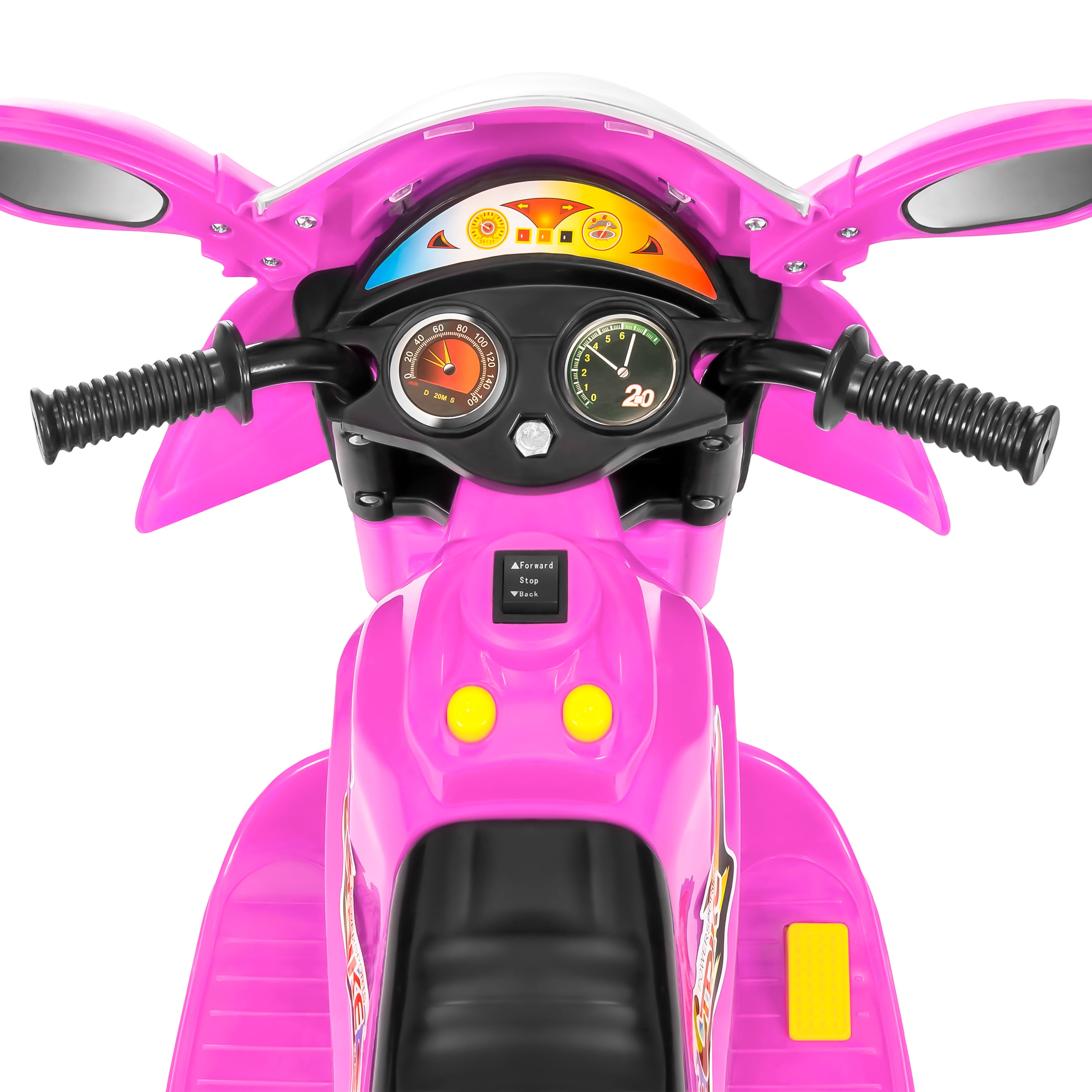 Music Storage Pink Best Choice Products 6V Kids Battery Powered 3-Wheel Motorcycle Ride-On Toy w/ LED Lights Horn 