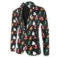 thumbnail image 4 of Adult Mens Christmas Suits 2 Piece Ugly Christmas Print Xmas Jacket Blazer And Pant Set Slim Fit Winter Party One Button Christmas Suit, 4 of 8
