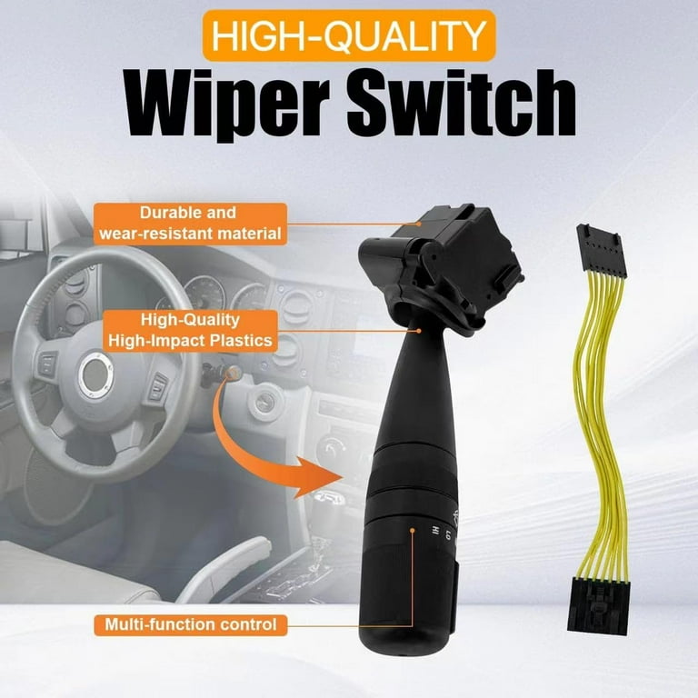 Windshield Wiper Switch 68003215AD - Replacement For 2007-2017 Jeep Wrangler, Patriot, Compass & Other Models