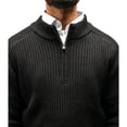 thumbnail image 5 of X RAY JEANS Mens Ribbed Mock Neck Quarter-Zip Sweater, Black, L, 5 of 8