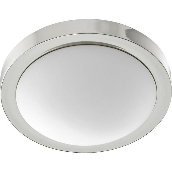 St Lawrence Drift 2 Light Flush Mount in Bailey Street Home Home Collection Style 13 inches Wide By 3.75 inches High-Polished Nickel Finish Bailey