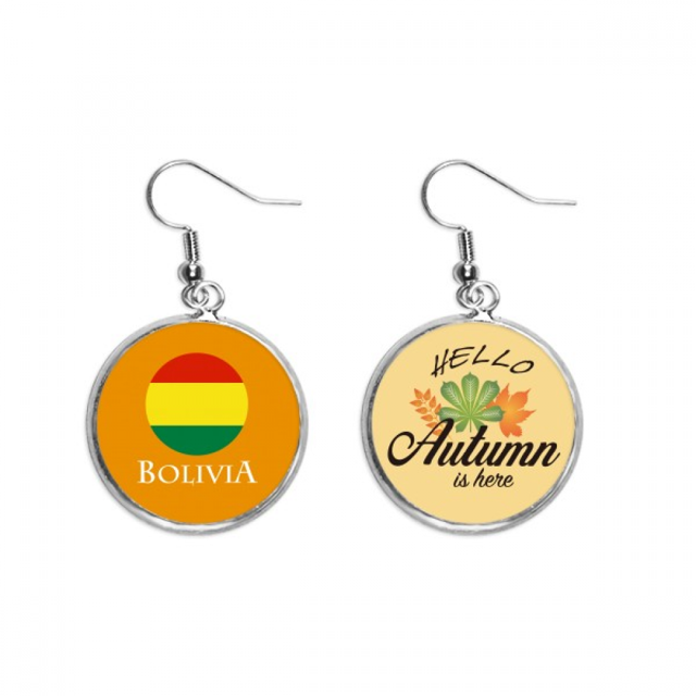 Bolivia South America España Pendiente del lóbulo de la joyería del pendiente de la hoja del otoño Unbranded M