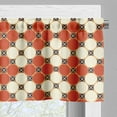 thumbnail image 5 of Ambesonne Retro Valance & Curtain, Symmetric Vintage Circles, 55"x30", Ivory Rust Indigo, 5 of 7