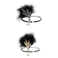 thumbnail image 1 of 2 Pedazos Diadema de cabellero Elástica con Plumas Artificiales Cabello con Borlas Artificiales Vintage para Mujer jinwen Diademas Flapper Vintage, 1 of 8