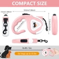 thumbnail image 2 of Retractable Dog Leash 16.4 Ft Heavy Duty With Strong Nylon Tape One Click Brake Lock Non Slip Grip For Small Medium Dogs Up To 55 Lbs, Pink, 2 of 7