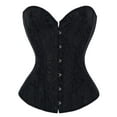 thumbnail image 2 of LELINTA Women's Waist Trainer Cincher Body Shaper Overbust Corset Black Lace Size S-6XL, 2 of 7