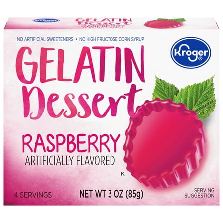 Gelatin Dessert Mix Raspberry Low-Calorie Sugar-Free