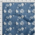 thumbnail image 3 of oneOone Cotton Silk Dusty Blue Fabric Florals Sewing Material Print Fabric By The Yard 42 Inch Wide, 3 of 4