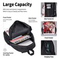 thumbnail image 6 of Hazbin Hotel Backpack Casual backpack duffel bag combo three-piece set pocket duffel bag, Black, One Size, 6 of 9