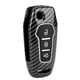 thumbnail image 3 of Carcasa plegable para llave remota de 3 botones, estilo fibra de carbono negra, compatible con Ford, 3 of 11