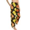 thumbnail image 2 of Xecao Orange Lemon Women's Straight Lounge Pajama Pants: The Epitome of Relaxed Sleepwear, 2 of 9