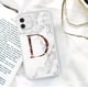 thumbnail image 1 of Funda de teléfono de moda con letra inicial AZ para iPhone 13 Pro Max 11 Pro Max 12 Pro Max 12 Mini 13MiniLuxury, funda suave con textura de mármol Deng Xun unisex, 1 of 2