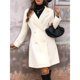 thumbnail image 5 of Gabardina de Moda para Mujer, de Larga, Solapa, Doble Botonadura, Gruesa, Corte A, Estilo Gabardina Beige M, 5 of 10