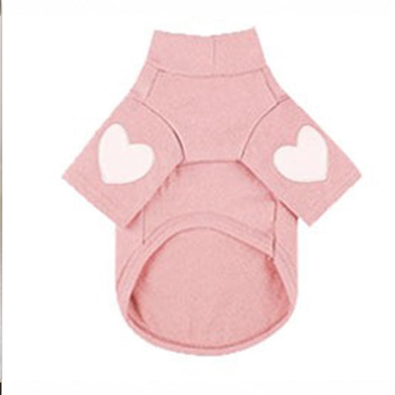 NovaStitch Dog Sweatshirt for Small Medium Dogs Warm Pet T Shirt Dog Clothes with Heart Print Cat Puppy Outfit Doggie Sweatshirts Pink M