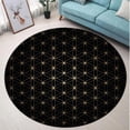 thumbnail image 1 of Flower of Life Round Rug, Sacred Geometry Rug, Flower of Life, Spiritual Rug, Floor Rug, Sacred Geometry Decor Rug, Floral Design (3.2 feet / 39 inc / 100 cm), 1 of 8