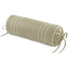 Canopy Piping Stripe Bolster Pillow, Clay Beige