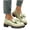 Green, variant on Xfvqtps Women Loafers with Bow Thick Sole Chunky Heel Patent Leather Slip on Office Work Business School Dressy Casual Shoes