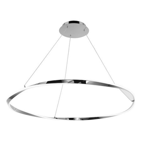 

WAC Lighting Eternal 41 LED 3000K Modern Metal Pendant in Chrome/White