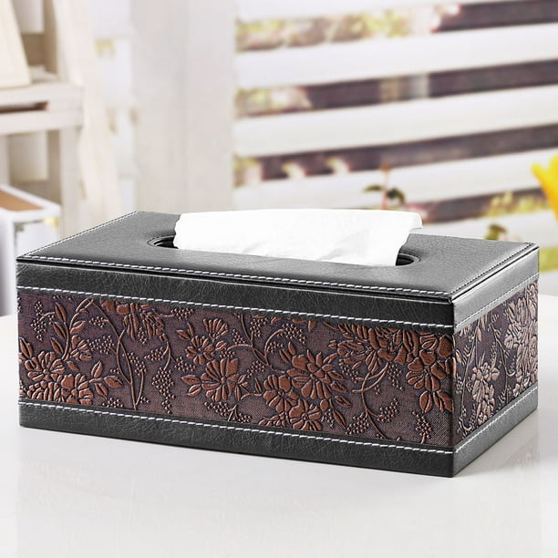 Porta Cubiertos Caja Para Pañuelos De Piel Sintética Estilo