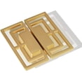 thumbnail image 1 of 6pcs Brushed Gold Copper Drawer Pulls Chinese Modern Style Double Hole 32mm, 1 of 5