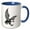 Blue/White, variant on 3drose, Patriotic Bald Eagle in Flight Black and White Grunge Effect, 11oz Magic Transforming Mug