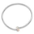 thumbnail image 2 of Sterling Silver Bracelet Childrens Girl's Pearl 5.5 mm 6 in Pink & White FWC Flexible Children's Bangle, 2 of 4