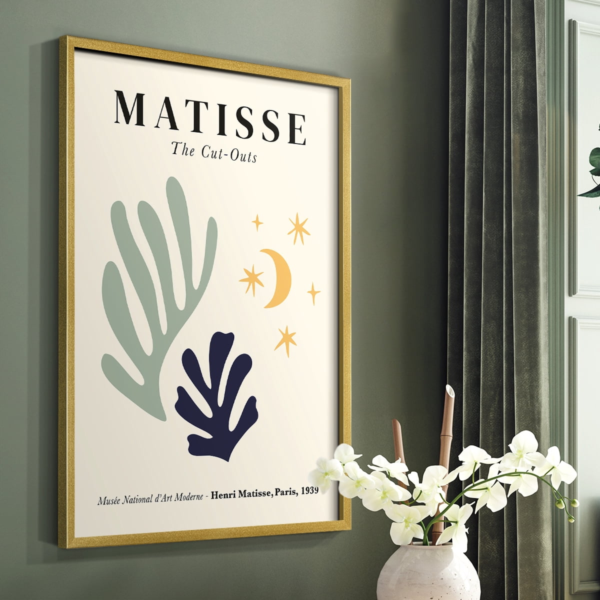 Matisse CCCLXIX in Gold Solid Wood 8 x 10 Framed Print