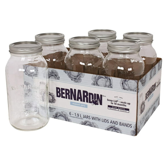 Bocaux Mason standards à large ouverture – 1,9 L 118ML