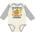 thumbnail image 3 of Inktastic Grandmas Little Pumpkin with Leaves and Stars Boys or Girls Long Sleeve Baby Bodysuit, 3 of 5