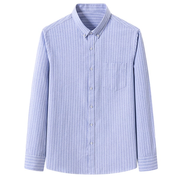 Blusa y camisa de manga larga con cuello vuelto para hombre, estampada, informal, formal, con solapa, de poliéster