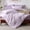 Grayish Purple, variant on Queen Size 8 Pieces Bedding Set, Prewashed All Season Down Alternative Comforter Set with Soft Fleece Blanket, Sheets, Pillowcases and Shams, Pink