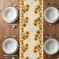 thumbnail image 4 of Table Runner 108 Inches Long for Kitchen Dining, Summer Sunflowers Dresser Scarf Farmhouse, Dining Table Decorations for Wedding/Parties, Country Botanical Flowers Leaves 13 x 108 In, 4 of 8