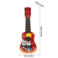 thumbnail image 2 of Kids Ukulele, Toy Guitar, 9.92 Inch Mini Ukulele Musical Instrument for Toddlers, 4 Strings Educational Toy Guitar for Boys and Girls, Portable Lightweight Plastic Ukulele Toy, 2 of 5