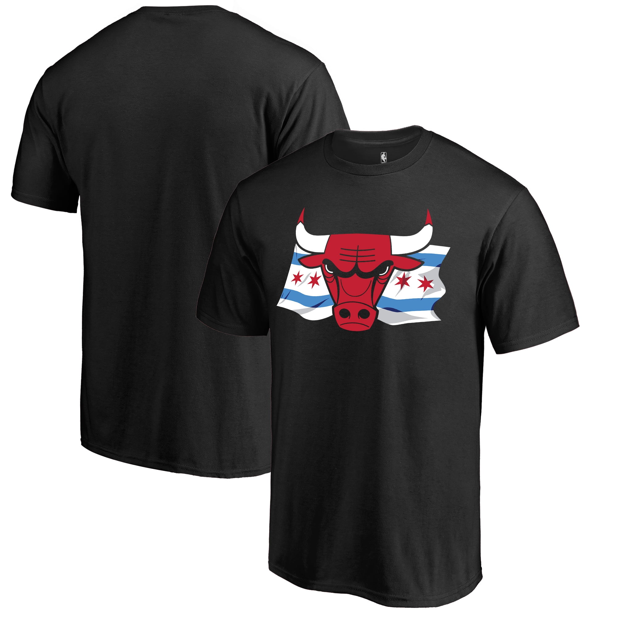 Chicago Bulls Fanatics Branded Black Hometown Collection Chicago Flag T-Shirt - Walmart.com 