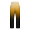 thumbnail image 6 of AHTJRT Linen Trousers for Women Fashion Gradient Color Side Split Trousers with Pockets High Waisted Wide Leg Casual Slack Pants Yellow M, 6 of 6