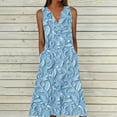 thumbnail image 2 of Women Dresses for Special Occasions Summer Casual Dress Gradual Sleeveless Neck V-Neck Long Dress Plus Size Ladies Skirt Party Elegant UK For Prom, 2 of 5