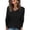 Black #25, variant on Sweaters for Women V Neck Casual Knit Long Sleeve Tops 2026 Fall Lightweight Pullover Sweaters, S