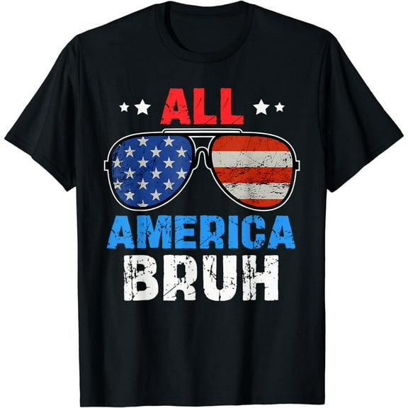All American Bruh 4th Of July Boys Patriotic Teens Kids T-Shirt