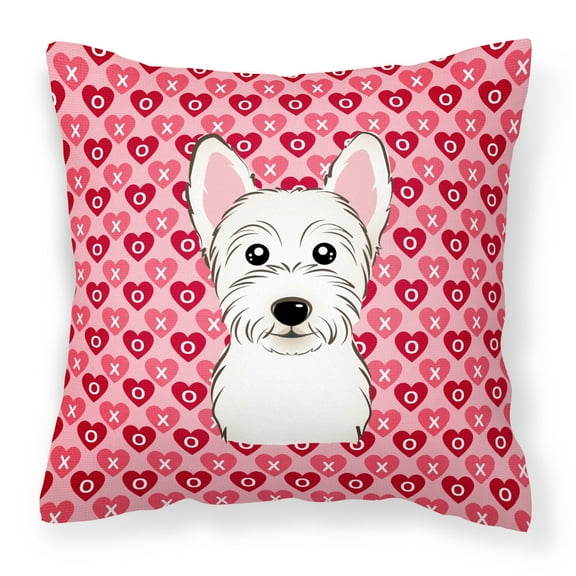 Carolines Treasures BB5296PW1414 Westie Fabric Decorative Pillow, 14Hx14W, multicolor