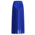 thumbnail image 2 of Oyolan Women's Long Maxi Dance Skirt Fairy Lyrical Dance Skirt Ballet Modern Dance wear Royal Blue XL, 2 of 9
