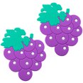thumbnail image 2 of Cartoon Pad 2Pcs Heat Insulated Pad Creative Placemat Table Mat Silicone Mat Pot Holder Cushion Purple (Grape), 2 of 6