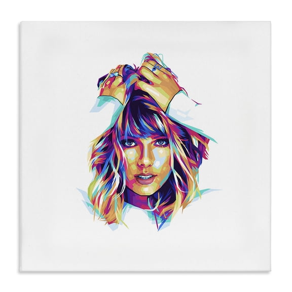 Stupell Industries Contemporary Bold Taylor on White Canvas Art, 17 x 17, by Birch&Ink
