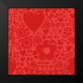 thumbnail image 2 of Grove, Beth 12x12 Black Modern Framed Museum Art Print Titled - Paws of Love Pattern IVC, 2 of 5