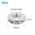 thumbnail image 2 of Single Split Shaft Collar Set for 25mm Shaft, One-Piece 2pcs Clamping Collars 45mm OD, 12mm Thickness, 2 of 5