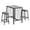 Gray, variant on Dining Set - 3pcs Set - Counter Height - 36" Rectangular - Kitchen - Gray